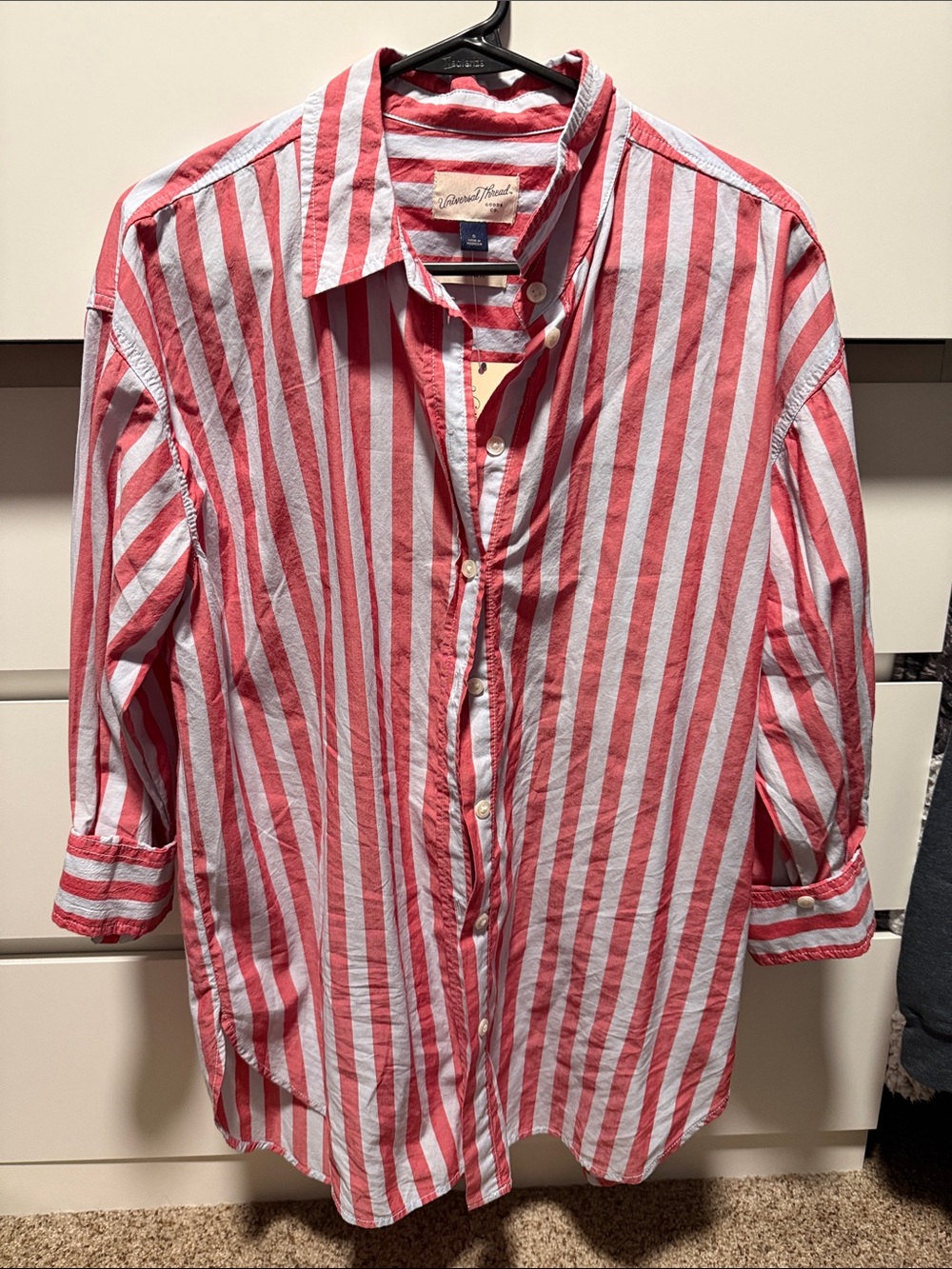 Classic Pink and Blue button up Shirt